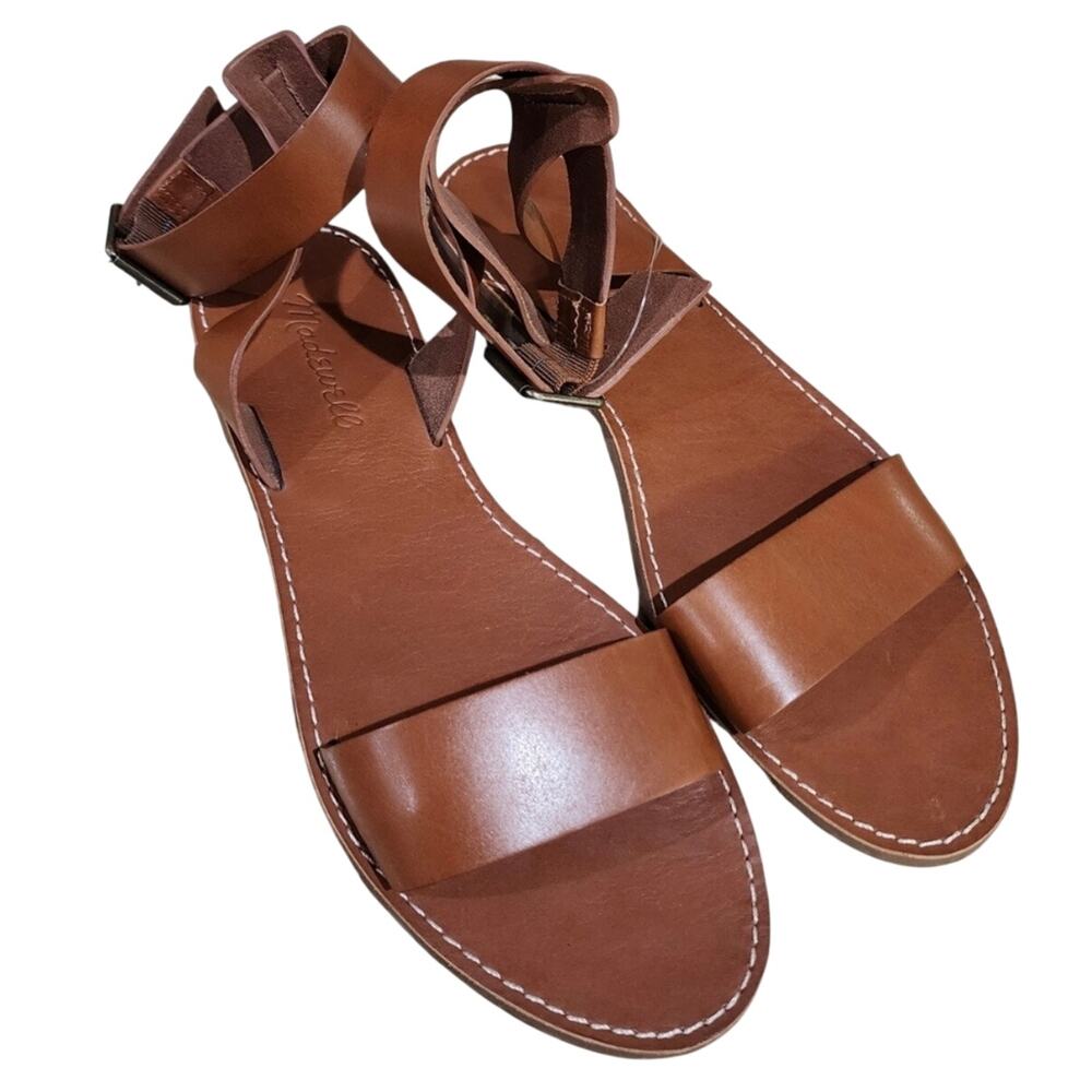 Madewell Strappy Brown Leather Sandals Size 9 - Picture 4 of 10